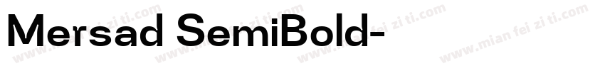 Mersad SemiBold字体转换